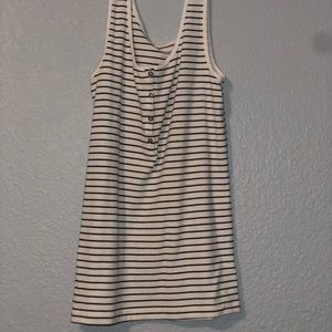 Fitted Rib-Knit Henley Tank